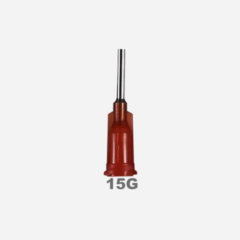 Igły dozujące Luer Lock ze stali nierdzewnej 15G bursztynowe 1/2 cal 10 szt.