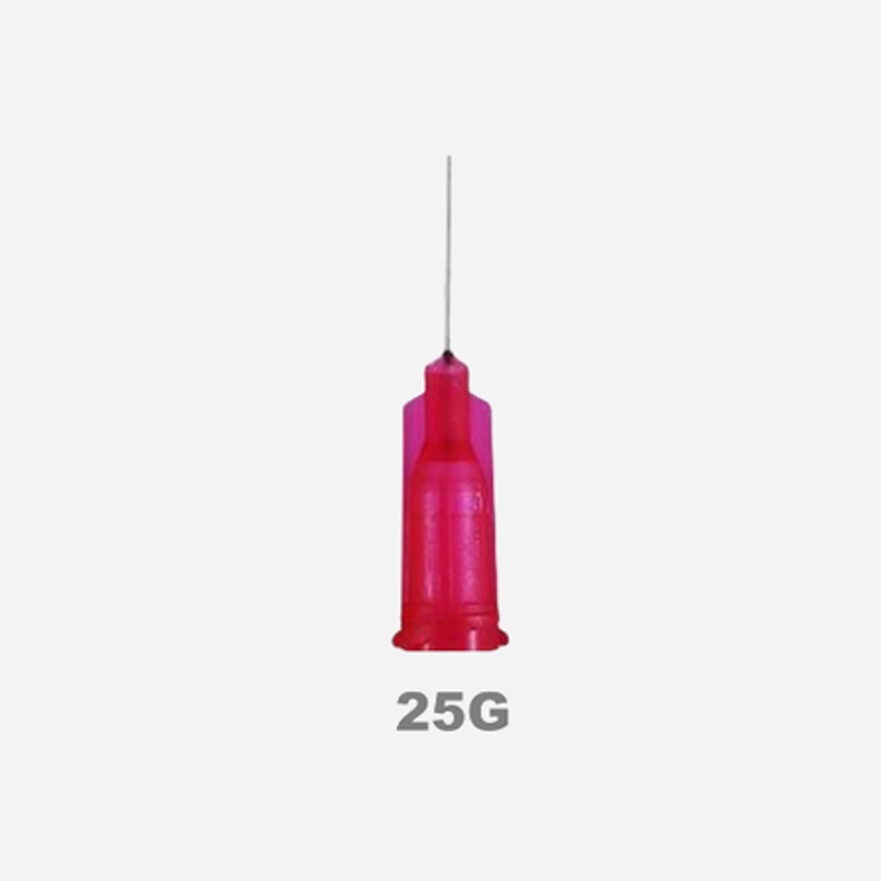 Igły dozujące Luer Lock ze stali nierdzewnej 25G czerwone 1/2 cal 10 szt.