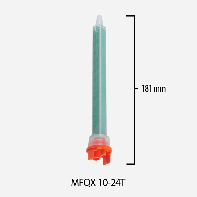 Mikser statyczny 4:1, 10:1 System F do kartuszy 400 ml / 490 ml, dł. 181mm śr. wew. 10.7mm, MFQX 10-24T