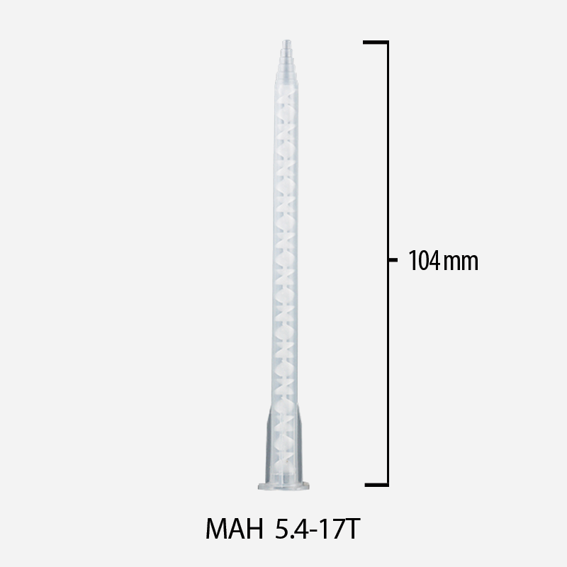 Mikser statyczny 1:1, 2:1 System A do kartuszy 50 ml, dł. 104mm / śr. wew. 5.4mm, MAH 5.4-17T