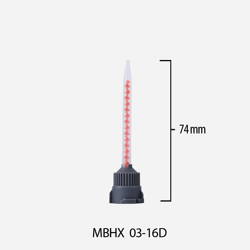 Mikser statyczny 4:1, 10:1 System B do kartuszy 25 ml, 50 ml, dł. 74mm / śr. wew. 3mm MBHX 03-16D