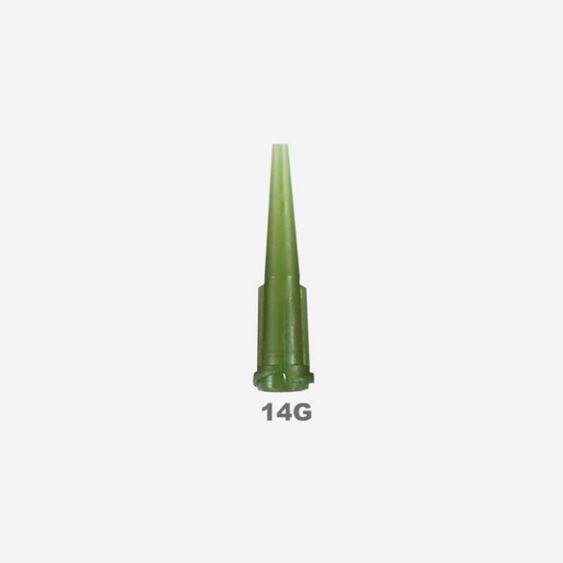 Plastikowe igły dozujące Luer Lock typu TT stożkowe 14G oliwkowe 10 szt.