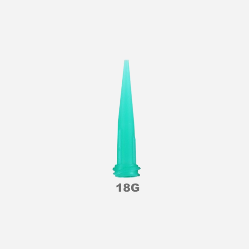 Plastikowe igły dozujące Luer Lock typu TT stożkowe 18G zielone 10 szt.