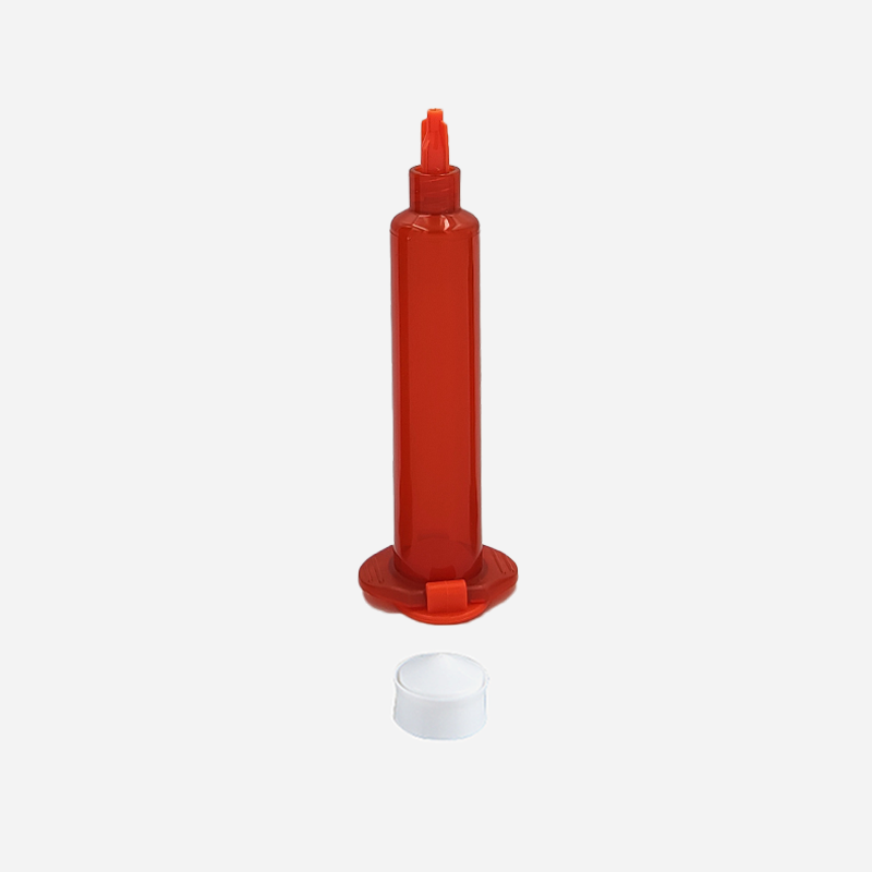 Strzykawka Luer Lock, cylinder + tłok + zatyczki, bursztynowa 10 ml