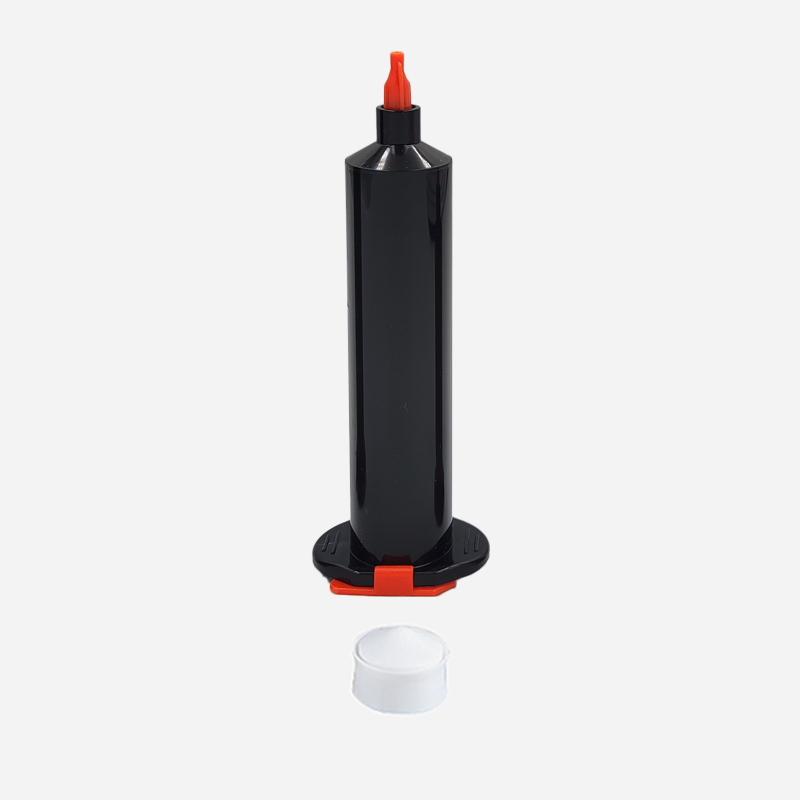 Strzykawka Luer Lock, cylinder + tłok + zatyczki, czarna 30 ml