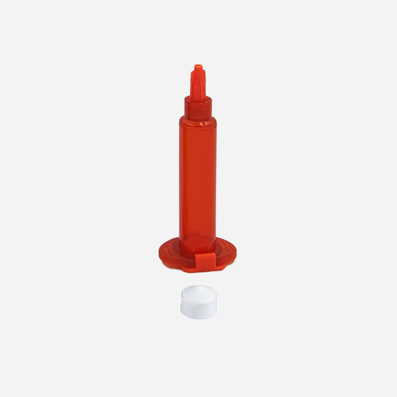 Strzykawka Luer Lock, cylinder + tłok + zatyczki, bursztynowa 5 ml