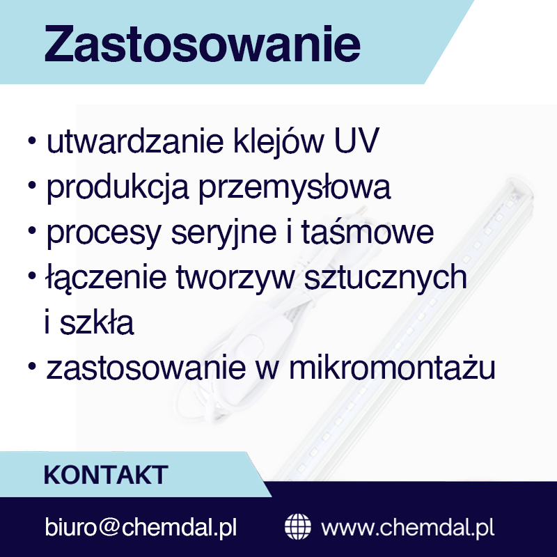 Lampa liniowa LED UV30 do utwardzania klejów UV